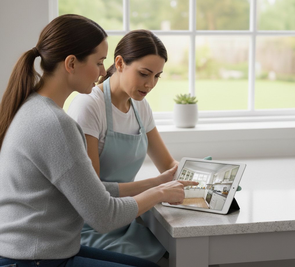 Team meeting and performance review discussion